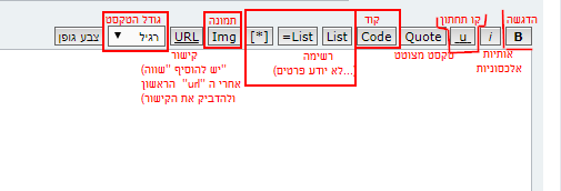 המקשים בעיצוב ההודעה בפורום.png